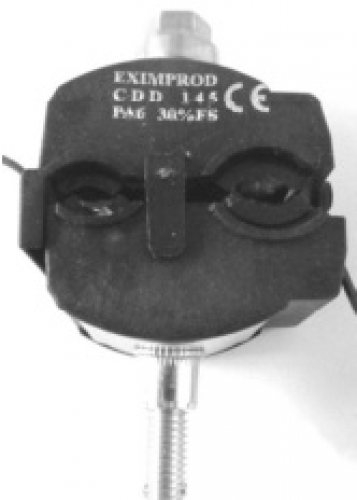 Conector unipolar de derivaţie cu dinţi pentru cabluri de joasă tensiune autoportante
